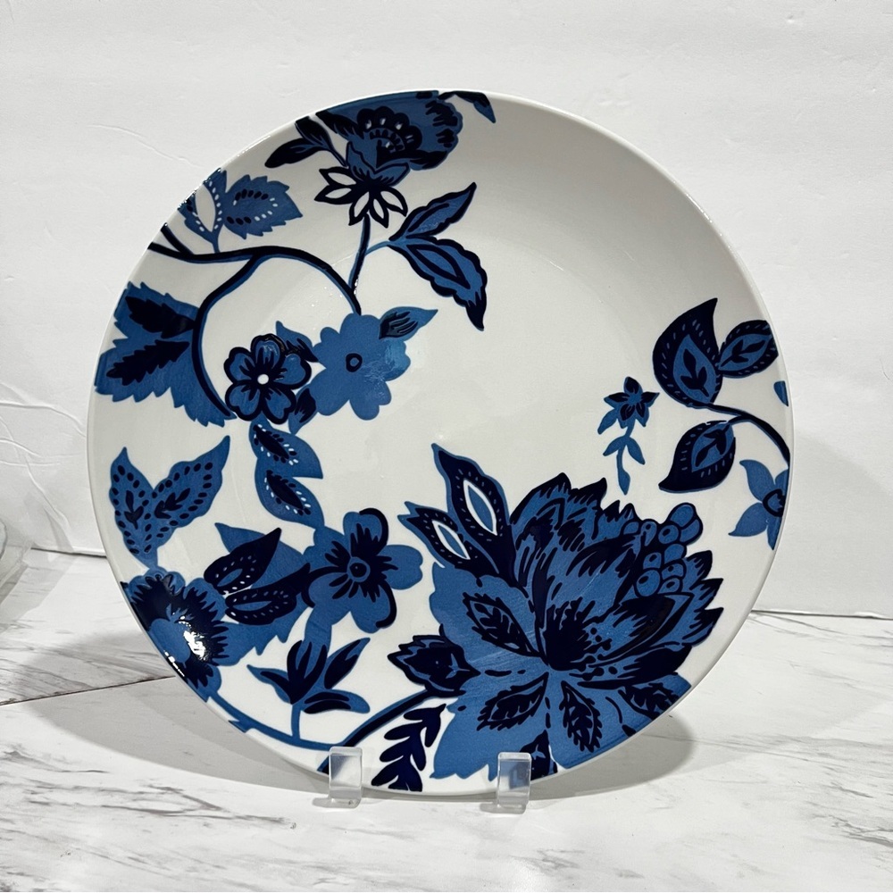 Royal Norfolk Large Dinner Floral Plates 10.5" (Set of 2) White Blue Ceramic - Picture 7 of 8